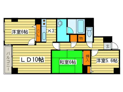 トーワ北7条(3LDK/8階)の間取り写真