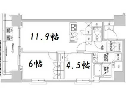 コンフォリア秋葉原イースト/コンフォリア秋葉原イースト(2LDK/4階)の間取り写真