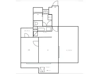 朝日パリオ三鷹(1LDK/4階)の間取り写真