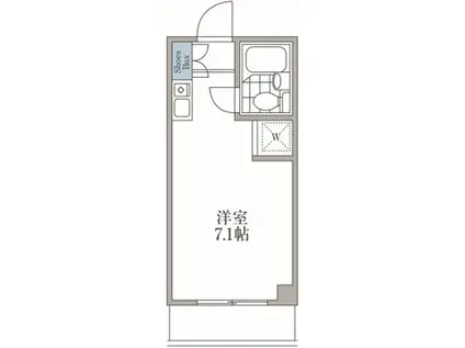 パークテラス相模原(ワンルーム/2階)の間取り写真