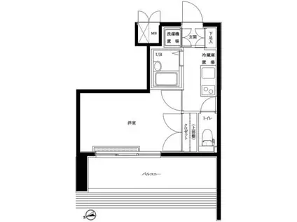 ルーブル早稲田(1K/8階)の間取り写真
