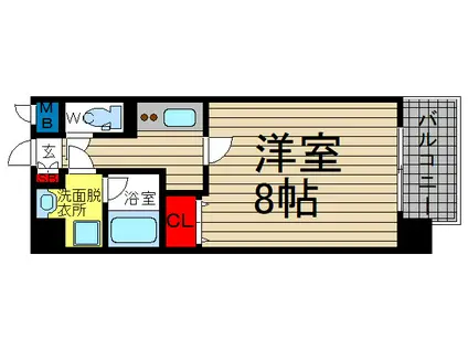 FOREST NANBA(1K/5階)の間取り写真