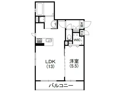 アンスリウム(1LDK/1階)の間取り写真