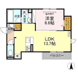 ステラ ルーチェ(1LDK/1階)の間取り写真