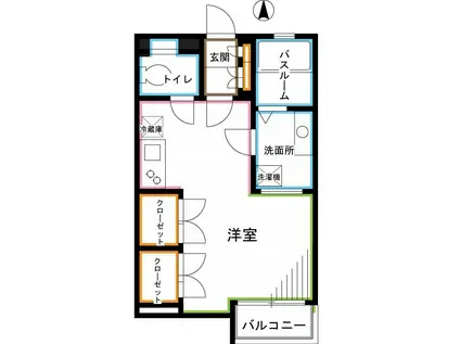 PERFUME OGIKUBO(1K/2階)の間取り写真