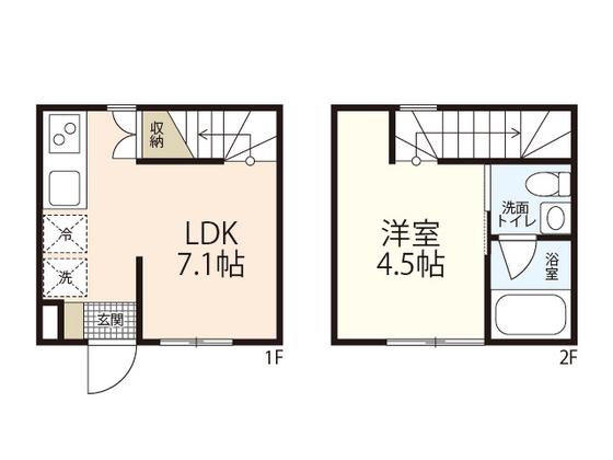 87Gラセッテ(1LDK/1階)の間取り写真