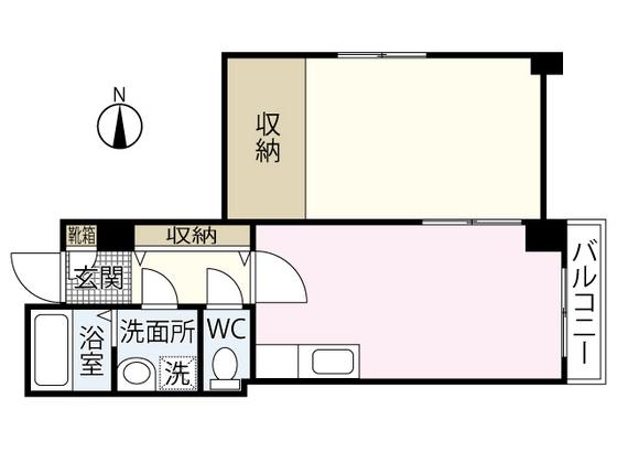 CASA AROW(1LDK/3階)の間取り写真