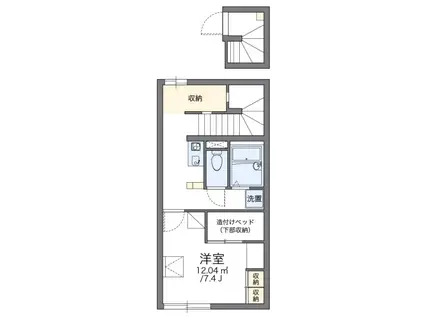 グランデ(1K/2階)の間取り写真