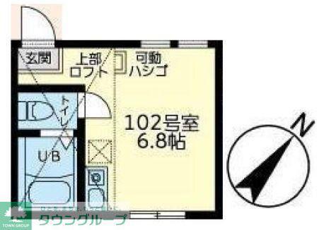 ユナイト小机アペリティフ(ワンルーム/1階)の間取り写真