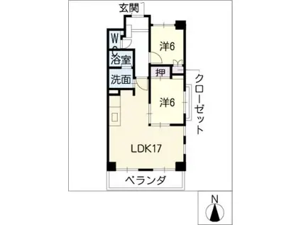 LA T RRE(2LDK/3階)の間取り写真
