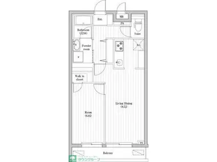 アーバンパーク東向島(1LDK/4階)の間取り写真