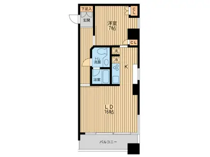 ドゥーエ清澄白河(1LDK/5階)の間取り写真