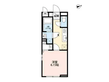 リコルテ湘南(1K/3階)の間取り写真