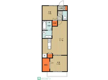 戸塚東1丁目D-ROOM計画(2LDK/1階)の間取り写真