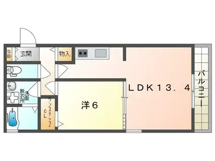 ロシュフォールM(1LDK/3階)の間取り写真