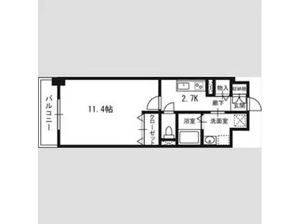 S-FORT札幌N15(1K/3階)の間取り写真