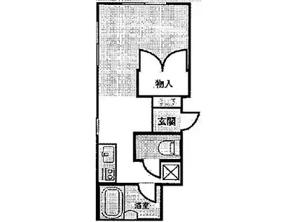 サンヒルズ韮川(ワンルーム/2階)の間取り写真