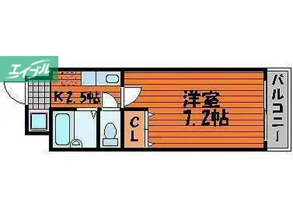 昭和ハイム東古松(1K/6階)の間取り写真