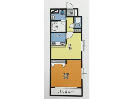 グランドパレスNS5(1DK/2階)の間取り写真