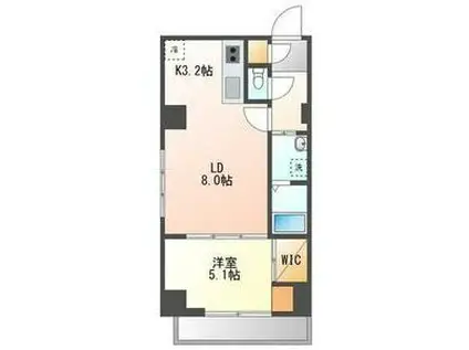 スペチアーレ プリーモ(1LDK/4階)の間取り写真