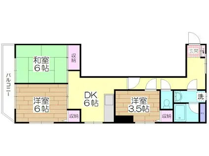 アルカディア(3DK/3階)の間取り写真