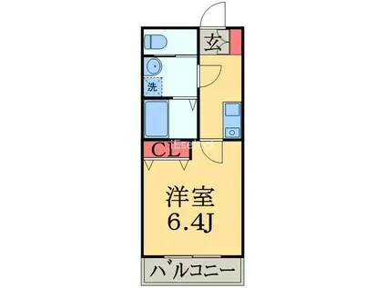 セル・フェリス(1K/1階)の間取り写真