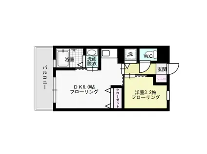 リード桜坂(1DK/8階)の間取り写真