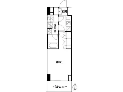 ルーブル池袋弐番館(1K/2階)の間取り写真