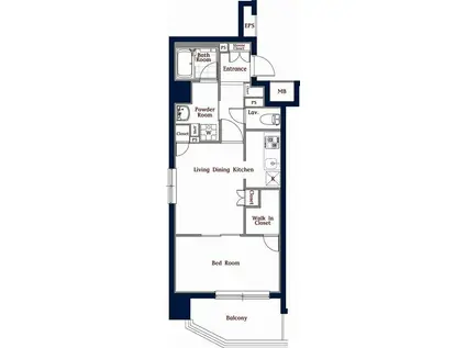 Nステージ上野(1LDK/13階)の間取り写真