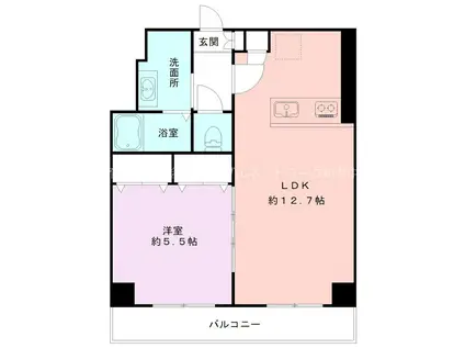 BUENA古町通5番町(1LDK/4階)の間取り写真