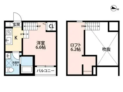 キートス三宅(ワンルーム/1階)の間取り写真