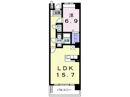 HSスパリア(1LDK/6階)の間取り写真