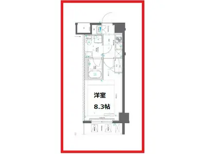 アゼスト東十条(1K/4階)の間取り写真