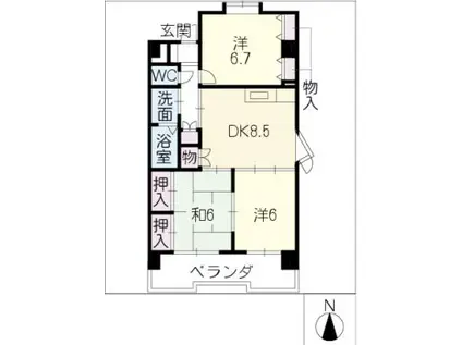 マンション・ハルカ(3DK/3階)の間取り写真