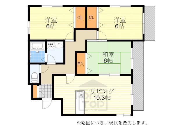 マーメイドハイツ(3LDK/2階)の間取り写真