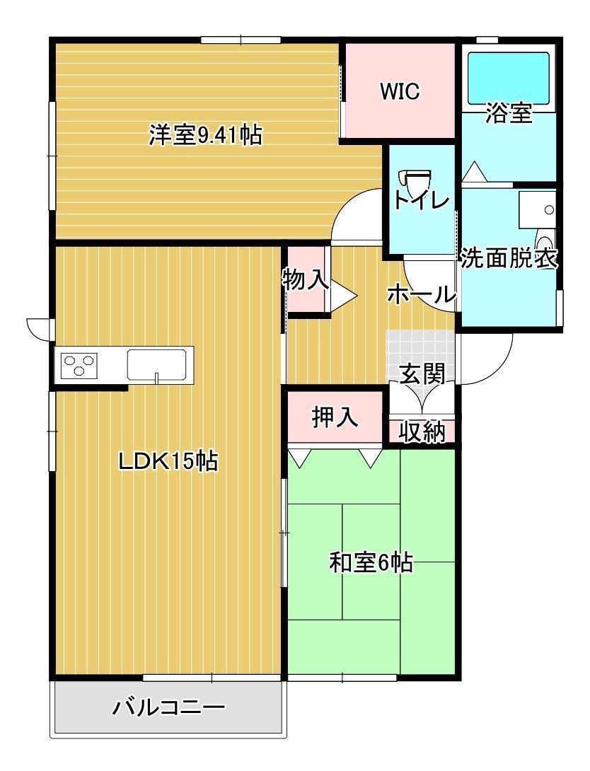 シャーメゾンサンピラー(2LDK/1階)の間取り写真