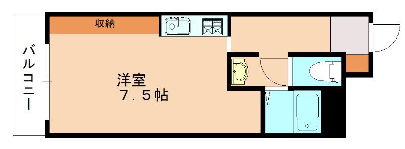 第一古船場マンション(ワンルーム/3階)の間取り写真