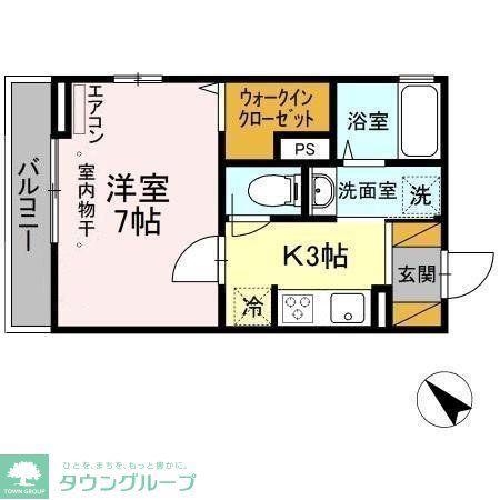 ＪＲ京葉線 新浦安駅 徒歩15分 3階建 築5年(1K/3階)の間取り写真