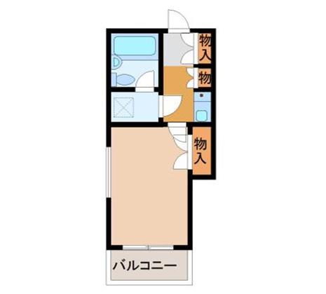 エトワール小山(1K/1階)の間取り写真