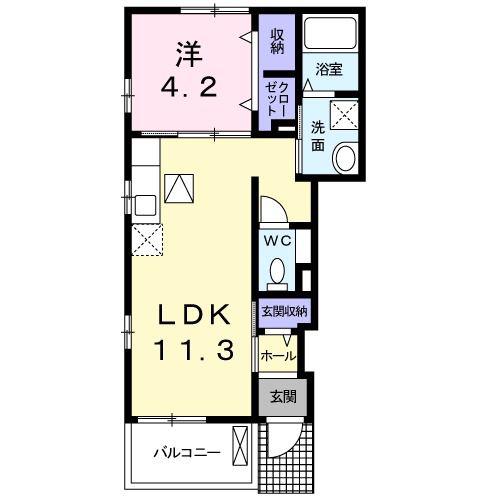 N・G・C89ハウス(1LDK/1階)の間取り写真