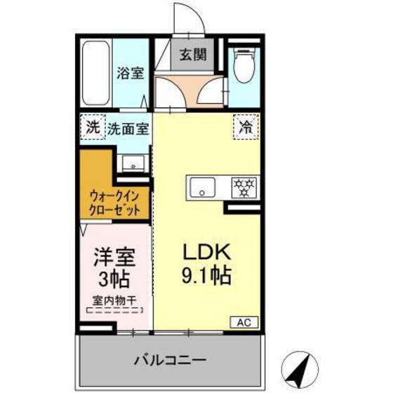 パストラル ヴィラ(1LDK/3階)の間取り写真