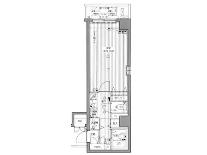 グランドガーラ横浜関内(1K/3階)の間取り写真