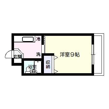 ラフィーヌ東原(1K/2階)の間取り写真