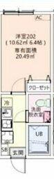 NOAHS HIYOSHI CREST(1K/2階)の間取り写真