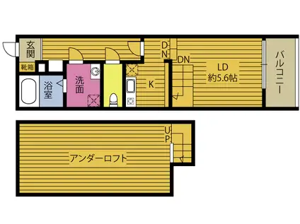 REGINA高城(ワンルーム/1階)の間取り写真
