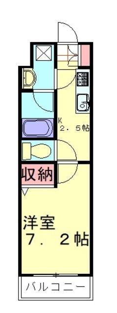 ウィリアGROWS高島平(1K/3階)の間取り写真