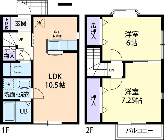 ブルームグラス I(2LDK/1階)の間取り写真