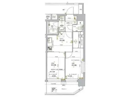 RISING PLACE錦糸町二番館(2DK/5階)の間取り写真