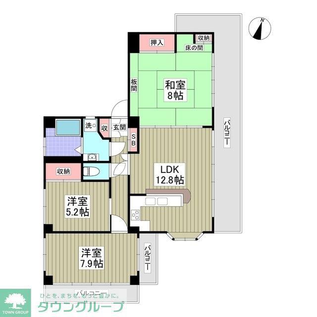 アイエヌジー笹塚(3SDK/4階)の間取り写真