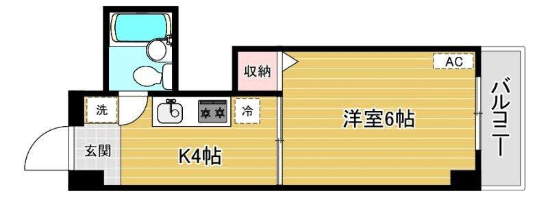 リファレンス谷塚(1K/3階)の間取り写真